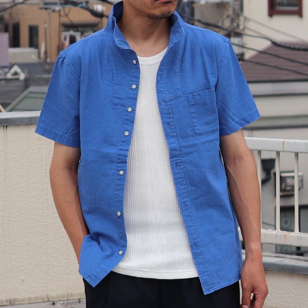 画像3: 【RE PRICE / 価格改定】綿麻スタンドドレス半袖シャツ / Audience