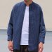 画像4: 【RE PRICE / 価格改定】インディゴサッカーストライプバンドカラーオーバサイズロング長袖_Shirts【MADE IN JAPAN】『日本製』/ Upscape Audience