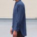 画像20: 【RE PRICE / 価格改定】インディゴサッカーストライプバンドカラーオーバサイズロング長袖_Shirts【MADE IN JAPAN】『日本製』/ Upscape Audience