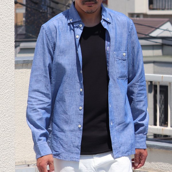 画像3: 【RE PRICE / 価格改定】Coolmax(クールマックス)ボタンダウンワイドスプレッドカラー長袖シャツ / Audience