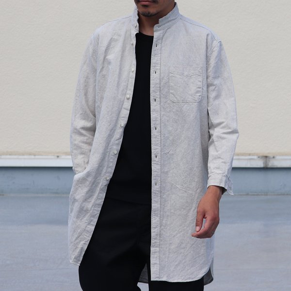 画像3: French Linen（フレンチリネン）綿麻交織ダンガリー ローマシャツコート【MADE IN JAPAN】『日本製』/ Upscape Audience