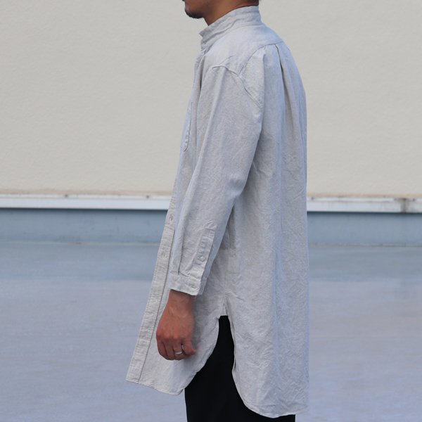 画像5: French Linen（フレンチリネン）綿麻交織ダンガリー ローマシャツコート【MADE IN JAPAN】『日本製』/ Upscape Audience