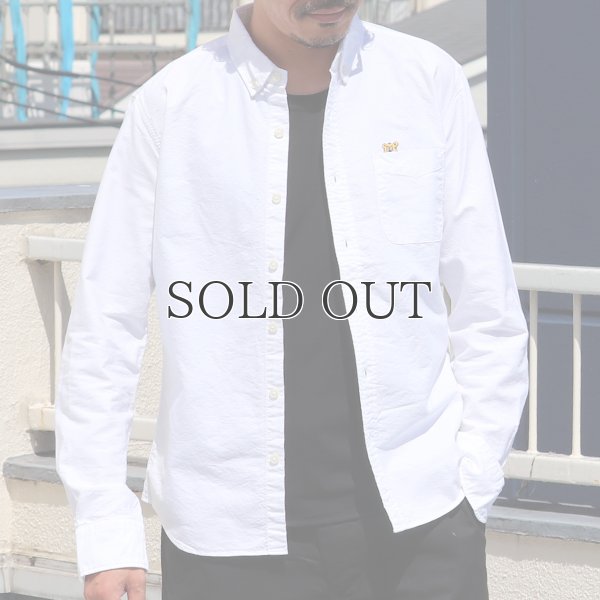 画像3: チビ衿ボタンダウン UCLA クマ刺繍付 シャンブレーオックスL/Sシャツ『日本製』Upscape Audience