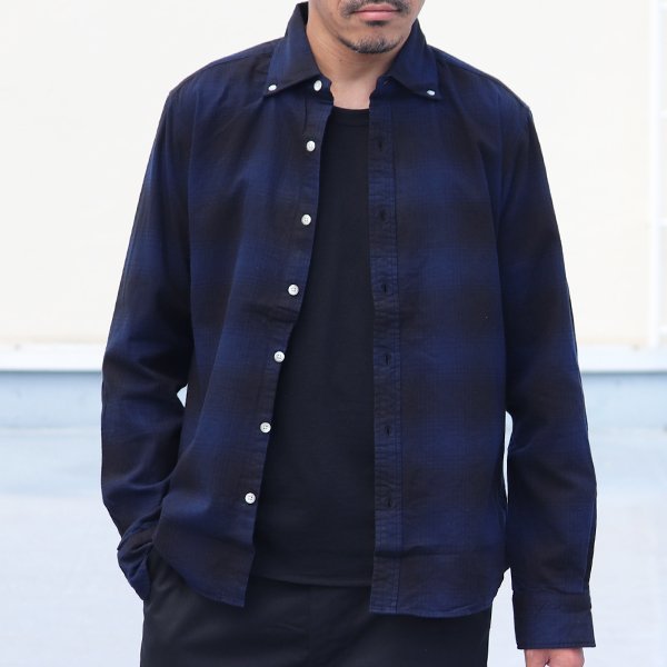 画像4: 【RE PRICE / 価格改定】コットンフランネルチェック ワイドスプレッドボタンダウン長袖シャツ【MADE IN JAPAN】『日本製』 / Upscape Audience