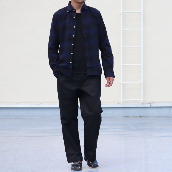 画像8: 【RE PRICE / 価格改定】コットンフランネルチェック ワイドスプレッドボタンダウン長袖シャツ【MADE IN JAPAN】『日本製』 / Upscape Audience