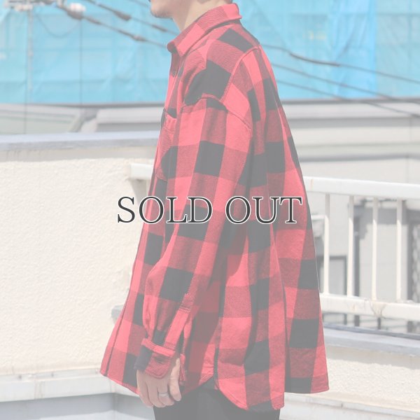 画像5: 10/2ヘビーツイル ヴィンテージチェック レギュラーカラー ボクシーAライン 長袖シャツ【MADE IN JAPAN】『日本製』/ Upscape Audience