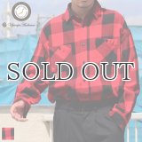 10/2ヘビーツイル ヴィンテージチェック レギュラーカラー ボクシーAライン 長袖シャツ【MADE IN JAPAN】『日本製』/ Upscape Audience