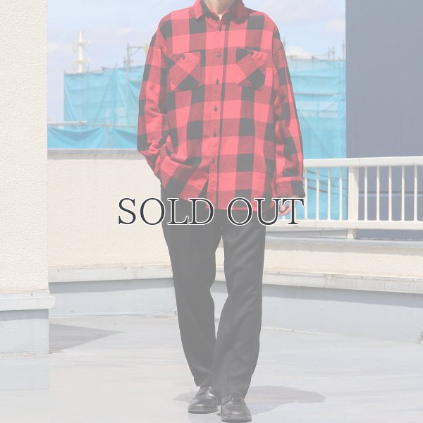 画像7: 10/2ヘビーツイル ヴィンテージチェック レギュラーカラー ボクシーAライン 長袖シャツ【MADE IN JAPAN】『日本製』/ Upscape Audience