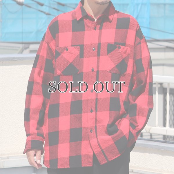 画像3: 10/2ヘビーツイル ヴィンテージチェック レギュラーカラー ボクシーAライン 長袖シャツ【MADE IN JAPAN】『日本製』/ Upscape Audience