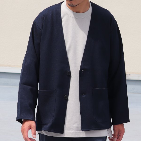 画像6: LANATEC® (ラナテック) LEI ( レイ) TECH ウールライク カルゼ ノーカラージャケット【MADE IN JAPAN】『日本製』【送料無料】/ Upscape Audience