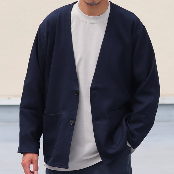 画像7: LANATEC® (ラナテック) LEI ( レイ) TECH ウールライク カルゼ ノーカラージャケット【MADE IN JAPAN】『日本製』【送料無料】/ Upscape Audience