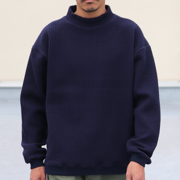 画像10: 「尾州」コットンキルト モックネック プルオーバー【MADE IN JAPAN】『日本製』 / Upscape Audience
