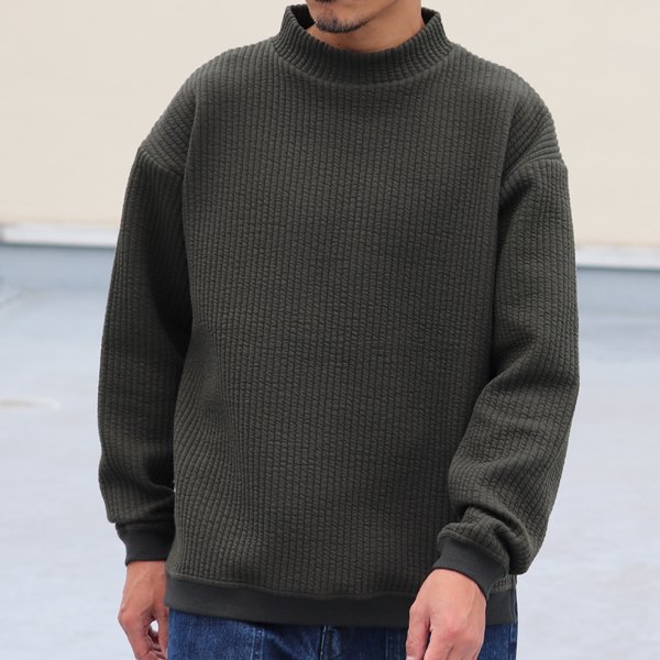 画像15: 「尾州」コットンキルト モックネック プルオーバー【MADE IN JAPAN】『日本製』 / Upscape Audience