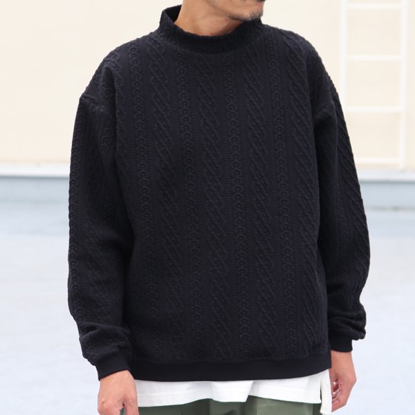画像7: 「尾州」コットンキルト モックネック プルオーバー【MADE IN JAPAN】『日本製』 / Upscape Audience