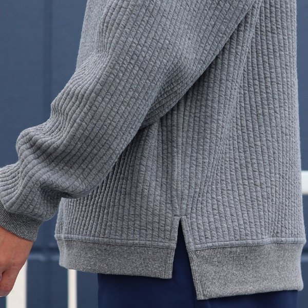 画像24: 「尾州」コットンキルト モックネック プルオーバー【MADE IN JAPAN】『日本製』 / Upscape Audience