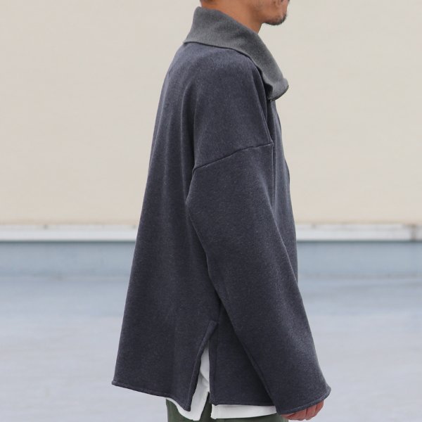 画像7: ボンバーヒート 爆暖裏起毛 サイドスリット ハーフジップ プルオーバー【MADE IN JAPAN】『日本製』/ Upscape Audience