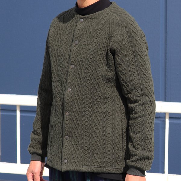 画像27: 「尾州」コットンキルト ノーカラー スナップジャケット【MADE IN JAPAN】『日本製』【送料無料】 / Upscape Audience