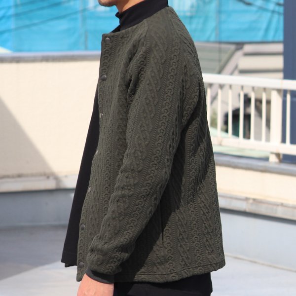 画像19: 「尾州」コットンキルト ノーカラー スナップジャケット【MADE IN JAPAN】『日本製』【送料無料】 / Upscape Audience