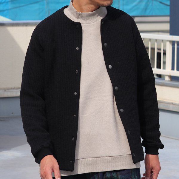 画像22: 「尾州」コットンキルト ノーカラー スナップジャケット【MADE IN JAPAN】『日本製』【送料無料】 / Upscape Audience