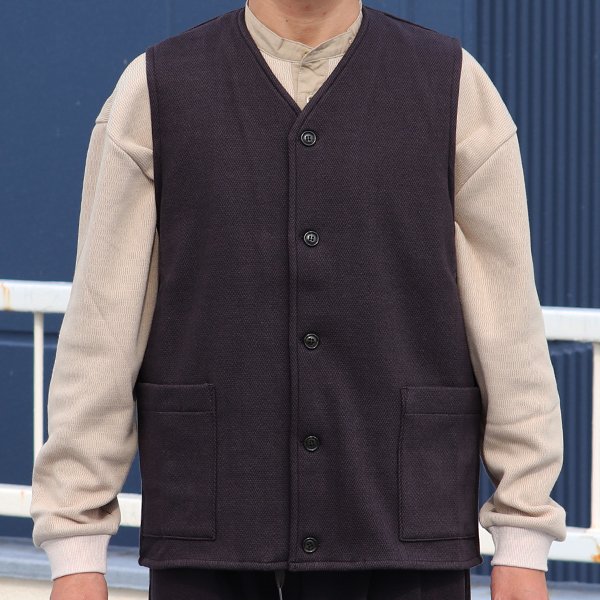 画像17: 【ボンバーヒート】ツィード ノーカラー 5釦 ベスト【MADE IN JAPAN】『日本製』 / Upscape Audience