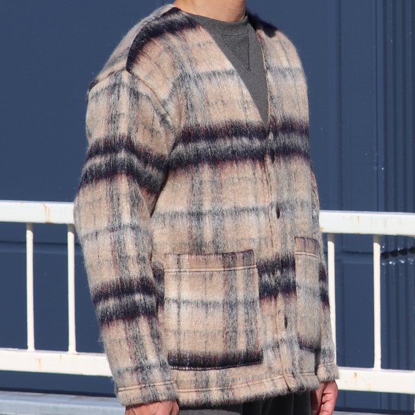 画像29: ECOLANA シャギーチェック ノーカラージャケット【MADE IN JAPAN】『日本製』【送料無料】 / Upscape Audience