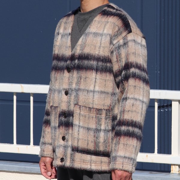 画像26: ECOLANA シャギーチェック ノーカラージャケット【MADE IN JAPAN】『日本製』【送料無料】 / Upscape Audience