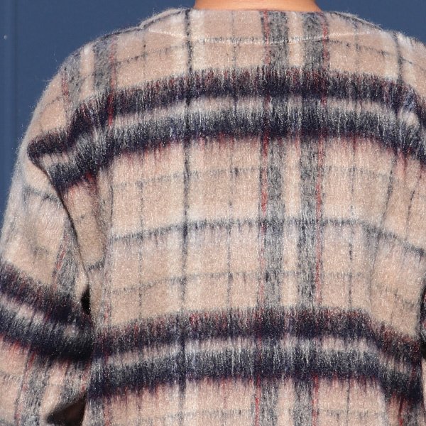 画像31: ECOLANA シャギーチェック ノーカラージャケット【MADE IN JAPAN】『日本製』【送料無料】 / Upscape Audience