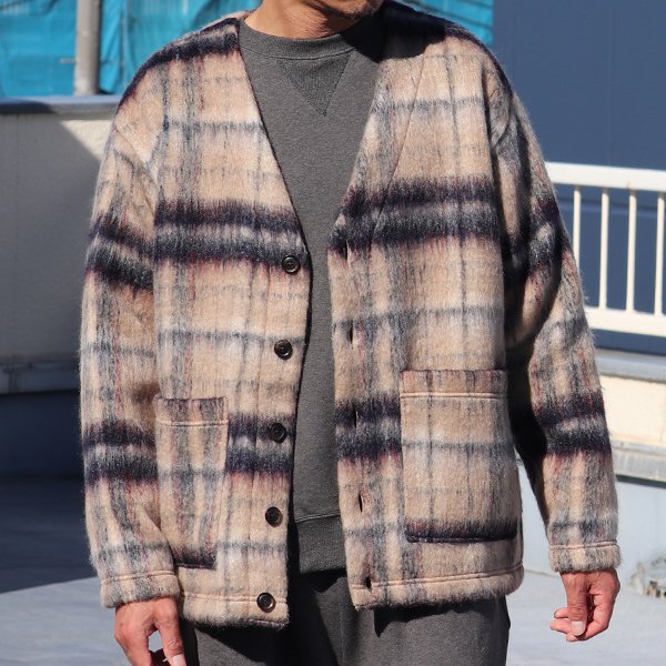 画像22: ECOLANA シャギーチェック ノーカラージャケット【MADE IN JAPAN】『日本製』【送料無料】 / Upscape Audience