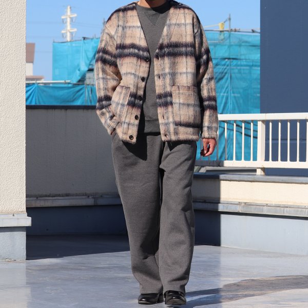 画像24: ECOLANA シャギーチェック ノーカラージャケット【MADE IN JAPAN】『日本製』【送料無料】 / Upscape Audience