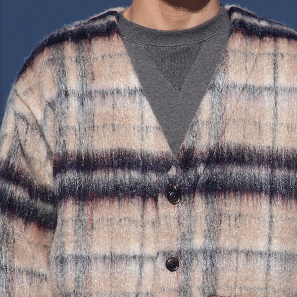 画像30: ECOLANA シャギーチェック ノーカラージャケット【MADE IN JAPAN】『日本製』【送料無料】 / Upscape Audience