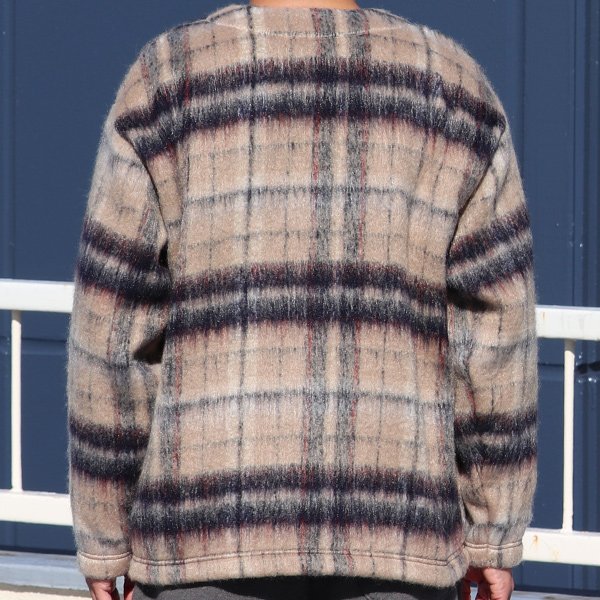 画像28: ECOLANA シャギーチェック ノーカラージャケット【MADE IN JAPAN】『日本製』【送料無料】 / Upscape Audience