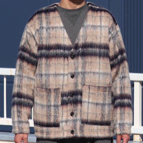 画像25: ECOLANA シャギーチェック ノーカラージャケット【MADE IN JAPAN】『日本製』【送料無料】 / Upscape Audience