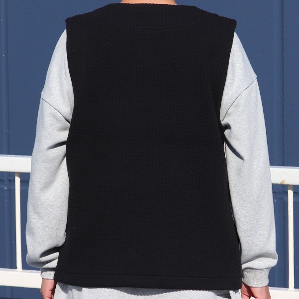 画像17: 「尾州」コットンキルト ビックポケット キーネックベスト【MADE IN JAPAN】『日本製』 / Upscape Audience