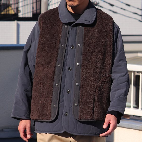 画像10: 【Lanificio Becagli（ベッカリー）】トスカーナボア スナップベスト【MADE IN JAPAN】『日本製』【送料無料】/ Upscape Audience