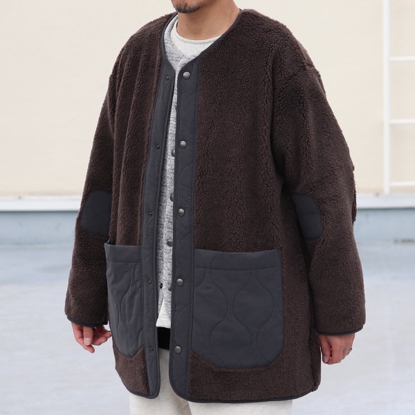 画像8: 【Lanificio Becagli（ベッカリー）】トスカーナボア キルティングミックス スナップ ライナーコート【MADE IN JAPAN】『日本製』【送料無料】/ Upscape Audience