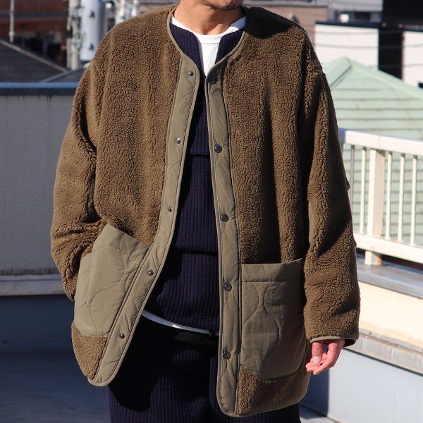 画像13: 【Lanificio Becagli（ベッカリー）】トスカーナボア キルティングミックス スナップ ライナーコート【MADE IN JAPAN】『日本製』【送料無料】/ Upscape Audience