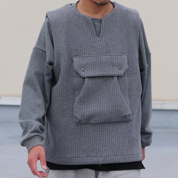 画像6: 「尾州」コットンキルト ビックポケット キーネックベスト【MADE IN JAPAN】『日本製』 / Upscape Audience