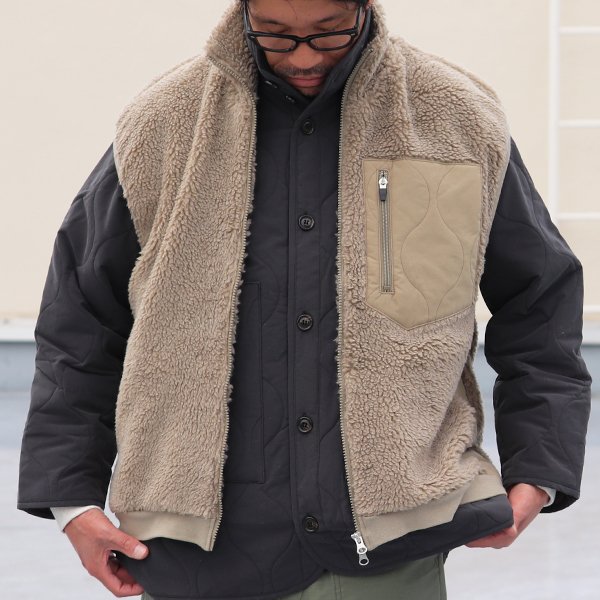 画像15: 【Lanificio Becagli（ベッカリー）】トスカーナボア キルティングポケット スタンドベスト【MADE IN JAPAN】『日本製』【送料無料】/ Upscape Audience