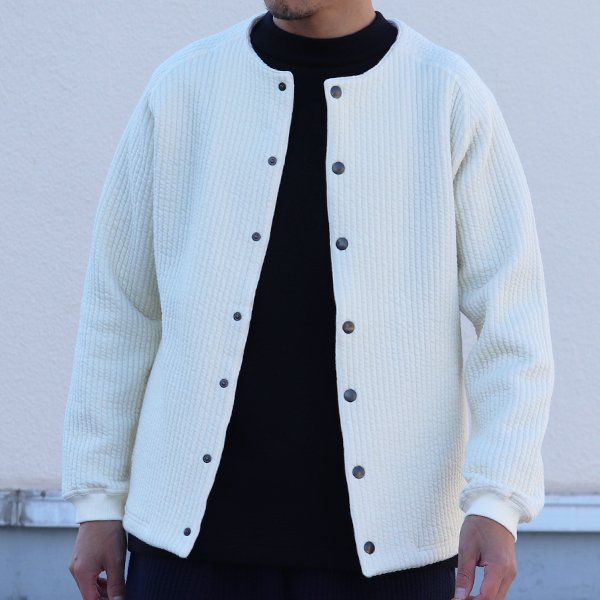 画像9: 「尾州」コットンキルト ノーカラー スナップジャケット【MADE IN JAPAN】『日本製』【送料無料】 / Upscape Audience