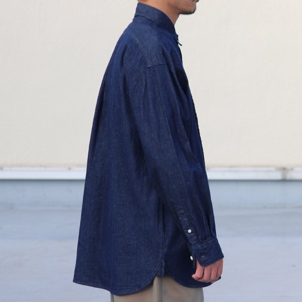 画像11: 「備後」 7オンス ムラデニム 釦ダウン ボク シーAライン 長袖シャツ【MADE IN JAPAN】『日本製』/ Upscape Audience