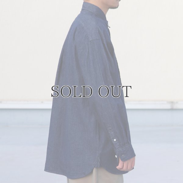 画像11: 「備後」 7オンス ムラデニム 釦ダウン ボク シーAライン 長袖シャツ【MADE IN JAPAN】『日本製』/ Upscape Audience