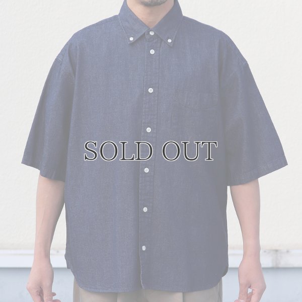 画像14: 「備後」 7オンス ムラデニム 釦ダウン ボク シーAライン ハーフスリーブシャツ【MADE IN JAPAN】『日本製』/ Upscape Audience