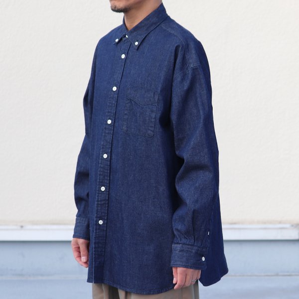 画像14: 「備後」 7オンス ムラデニム 釦ダウン ボク シーAライン 長袖シャツ【MADE IN JAPAN】『日本製』/ Upscape Audience