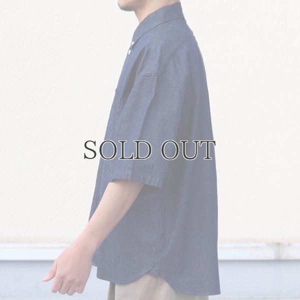 画像16: 「備後」 7オンス ムラデニム 釦ダウン ボク シーAライン ハーフスリーブシャツ【MADE IN JAPAN】『日本製』/ Upscape Audience