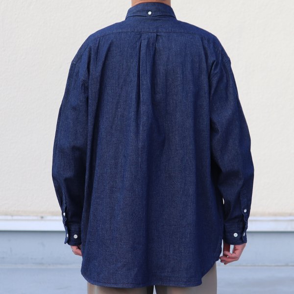 画像16: 「備後」 7オンス ムラデニム 釦ダウン ボク シーAライン 長袖シャツ【MADE IN JAPAN】『日本製』/ Upscape Audience