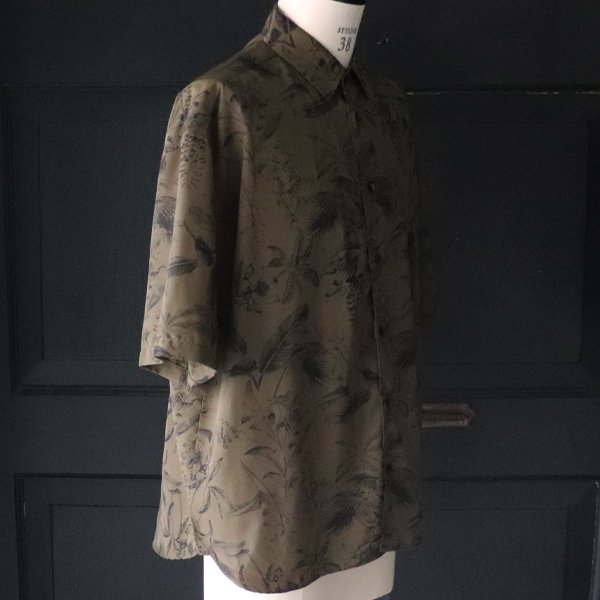 画像18: 「丹後」レーヨンライク ピーチファイユ ネオン&リーフパターン レギュラーカラー ハーフスリーブシャツ【MADE IN JAPAN】『日本製』/ Upscape Audience