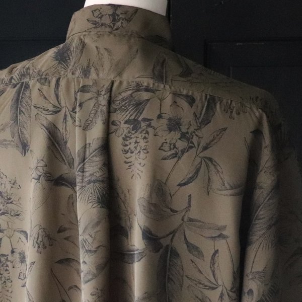 画像20: 「丹後」レーヨンライク ピーチファイユ ネオン&リーフパターン レギュラーカラー ハーフスリーブシャツ【MADE IN JAPAN】『日本製』/ Upscape Audience