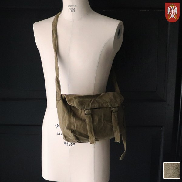 画像1: DEAD STOCK  / Serbian Army Cotton Linen Canvas Shoulder Bag（セルビア軍 コットンリネン ショルダーバッグ）
