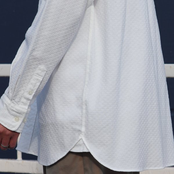 画像16: レノクロス(からみ織)ボタンダウン ボクシーAライン 長袖シャツ【MADE IN JAPAN】『日本製』/ Upscape Audience