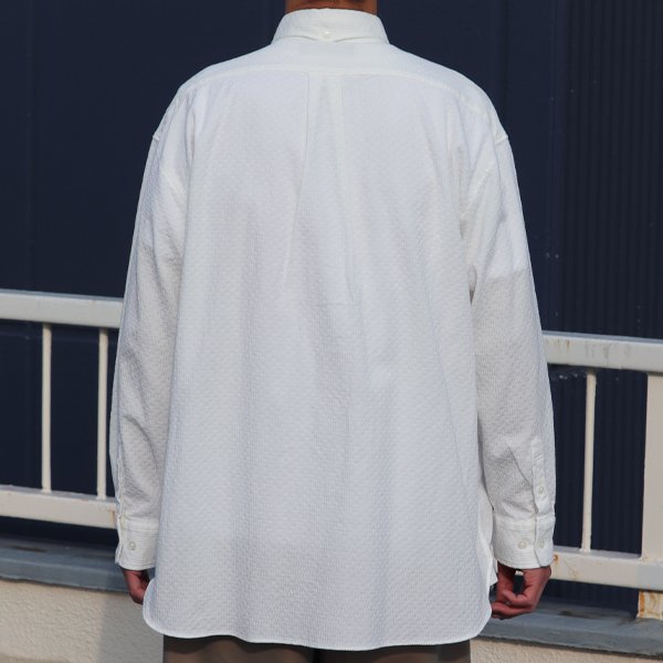 画像12: レノクロス(からみ織)ボタンダウン ボクシーAライン 長袖シャツ【MADE IN JAPAN】『日本製』/ Upscape Audience